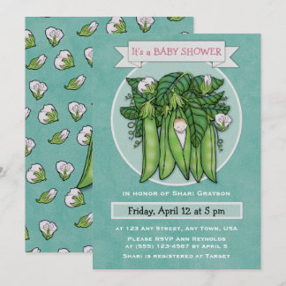 Little Sweet Pea Baby Shower Invitation