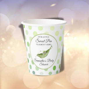 Little Sweet Pea Polka Dot Baby Shower Paper Cup