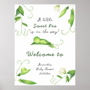 Little Sweet Pea Welcome Baby Shower Poster