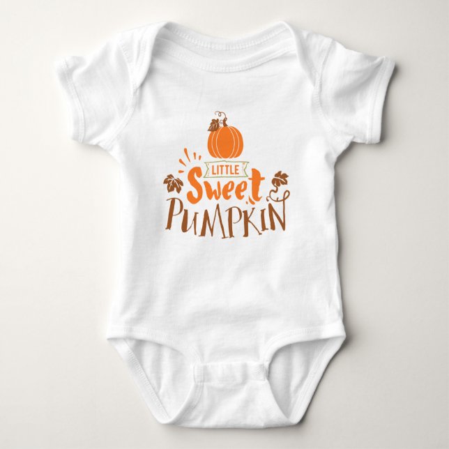 Little Sweet Pumpkin Baby Bodysuit (Front)
