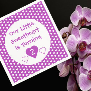 Little Sweetheart 2nd Birthday Napkin