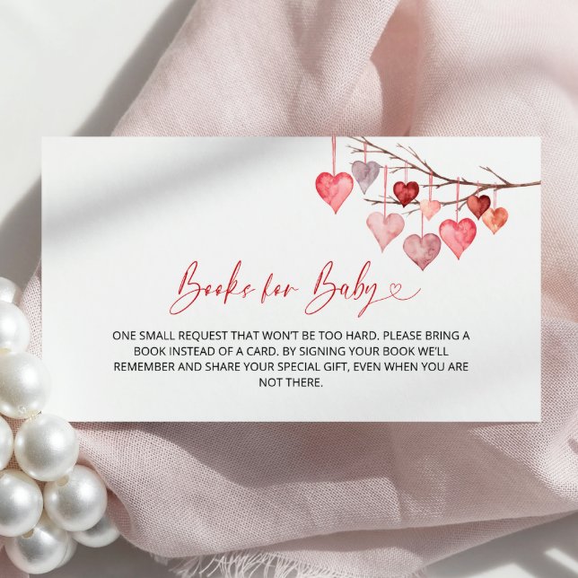 Little Sweetheart Baby Shower Books for Baby Enclosure Card (Creator Uploaded)
