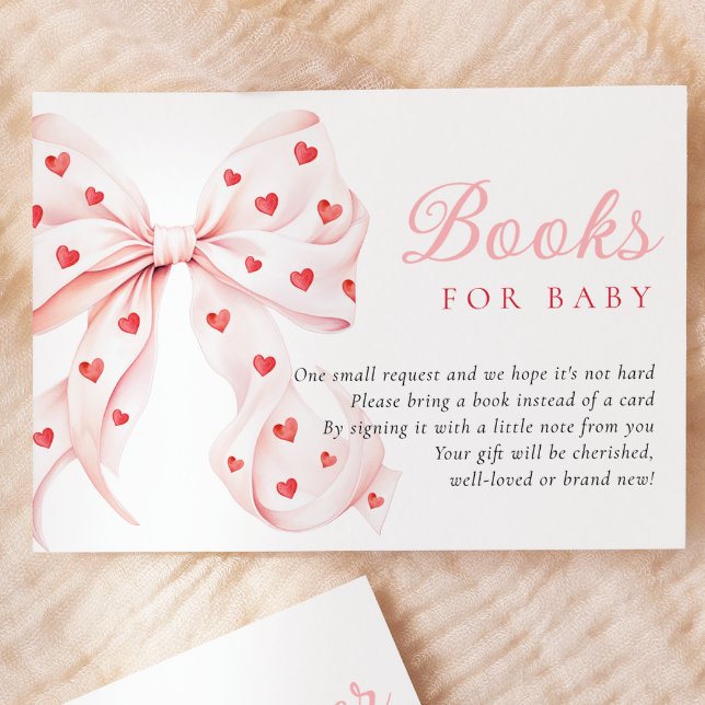 Little Sweetheart Baby Shower Books for Baby Enclosure Card (Creator Uploaded)