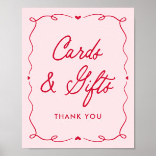 Little Sweetheart Baby Shower Cards and Gifts Sign
