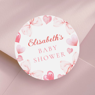 Little Sweetheart Baby Shower Classic Round Sticker