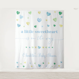 Little Sweetheart Baby Shower Conversation Hearts Tapestry
