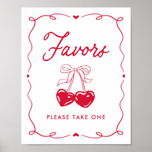 Little Sweetheart Baby Shower Favors Sign