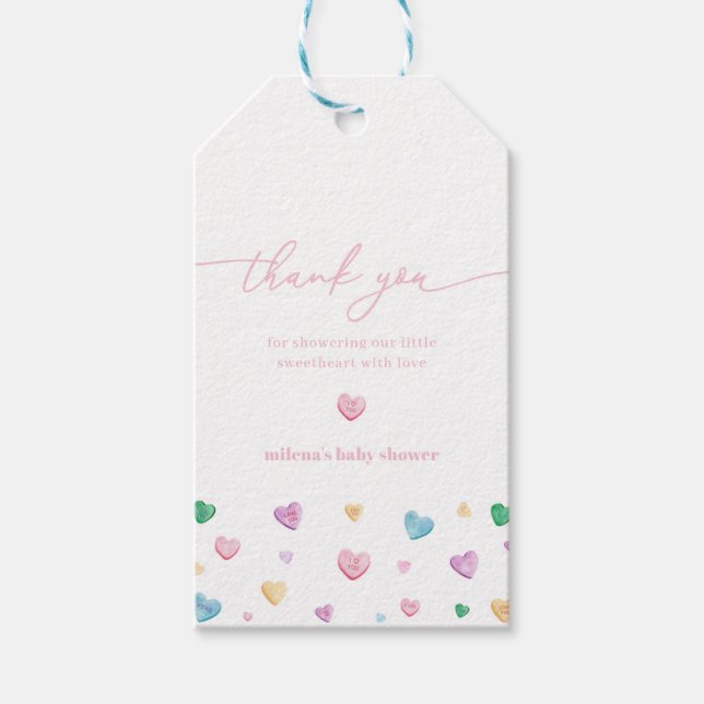Little Sweetheart Baby Shower Favour Tag (Front)