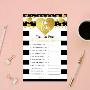 Little Sweetheart Baby Shower Guess The Price Game