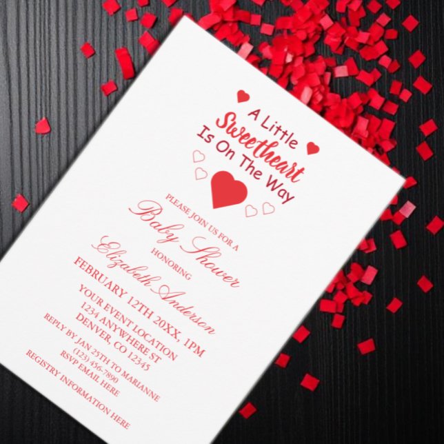 Little Sweetheart Baby Shower Invitation (Creator Uploaded)