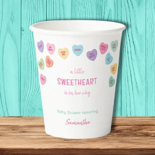 Little sweetheart baby shower paper cups