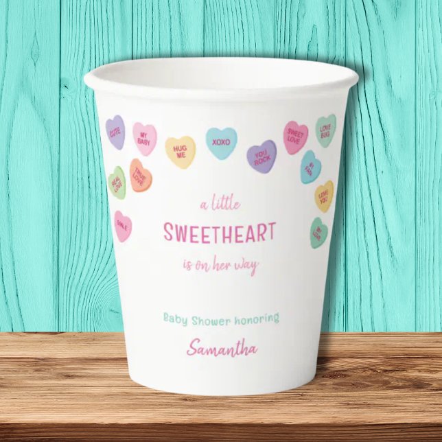 Little sweetheart baby shower paper cups (Creator Uploaded)