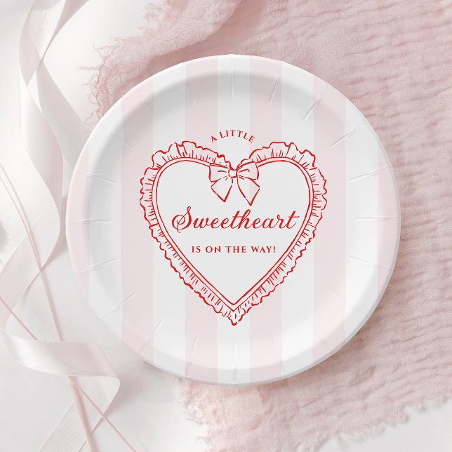 Little Sweetheart Baby Shower Paper Plates (Creator Uploaded)