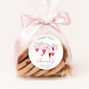 Little Sweetheart Baby Shower Thank You Favour Classic Round Sticker