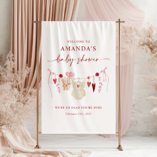 Little Sweetheart Baby Shower Welcome Banner