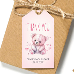 Little sweetheart bear Baby Shower Thank you Gift Tags
