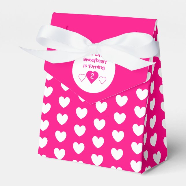 Little Sweetheart Birthday Favour Box (Front Side)
