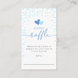 Little Sweetheart Blue Diaper Raffle Card
