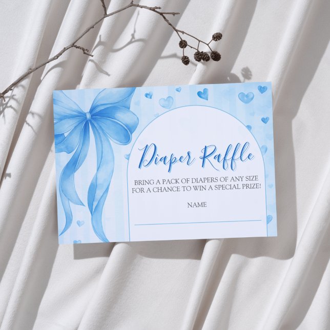 Little Sweetheart Blue Valentines Diaper Raffle Enclosure Card (Creator Uploaded)