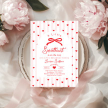Little Sweetheart Bow Valentines Baby Shower
