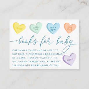 Little Sweetheart Candy Hearts Books for Baby Enclosure Card