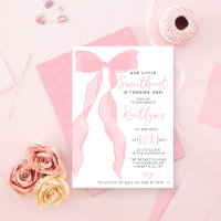 Little Sweetheart Elegant Pink Bow Birthday Party