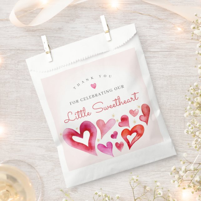 Little Sweetheart February Birthday Party Favour Bags (Clipped)