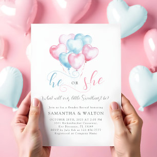 Little Sweetheart Gender Reveal Party Invitation