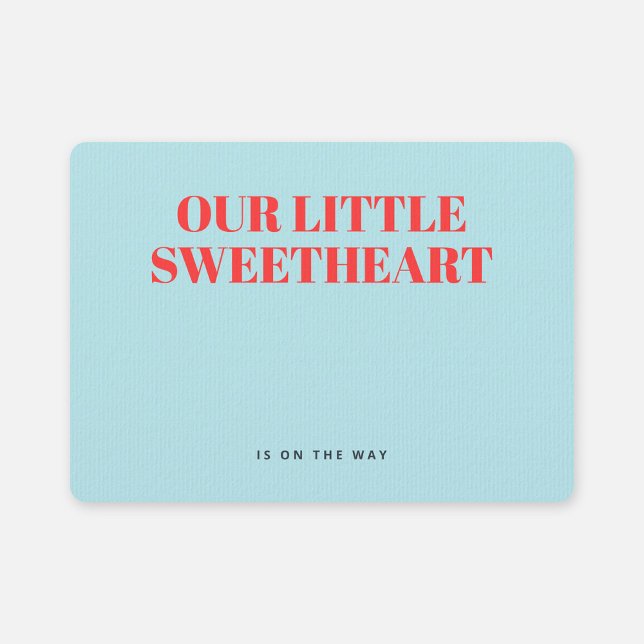 Little Sweetheart Minimalist Boy Baby Shower Invitation (Creator Uploaded)