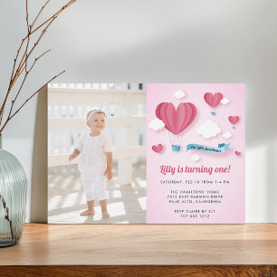 Little Sweetheart   Photo Birthday Party Invitation