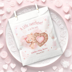 Little Sweetheart Pink Baby Shower Favor Bag