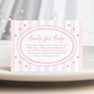 Little Sweetheart Pink Bow Books for Baby Enclosure Card