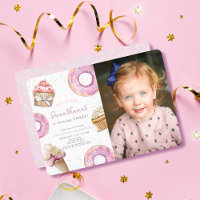Little Sweetheart Pink Cupcake Photo Birthday 
