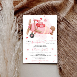 Little Sweetheart Pink Valentine Baby Shower Invitation