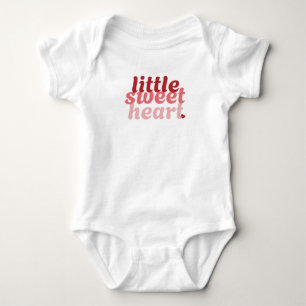Little Sweetheart Red White Baby Bodysuit