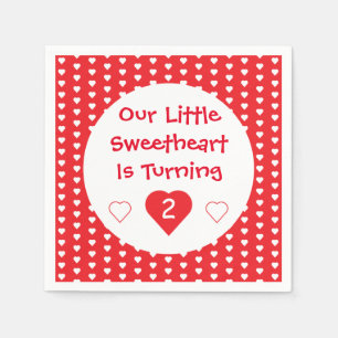 Little Sweetheart Toddler Birthday Napkin