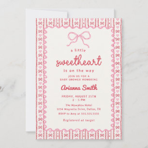 Little Sweetheart Valentine Baby Shower Invitation