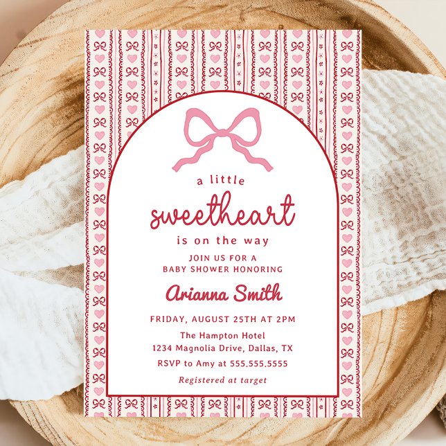 Little Sweetheart Valentine Baby Shower Invitation (Creator Uploaded)