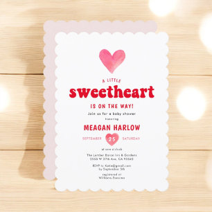 Little Sweetheart Valentine Baby Shower Invitation