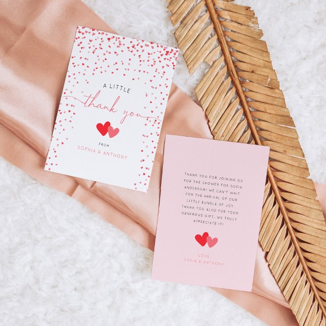 Little Sweetheart Valentine Baby Shower Thank You (Creator Uploaded)