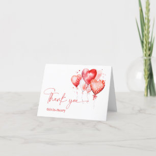 Little Sweetheart Valentine Day Baby Shower Thank You Card