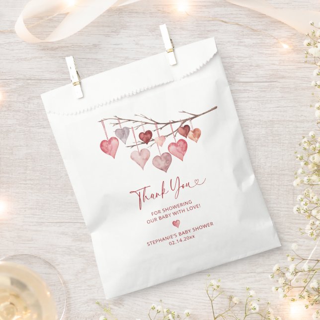 Little Sweetheart Valentines Baby Shower Favour Bags (Clipped)