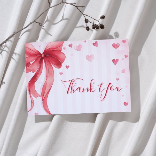 Little Sweetheart Valentines Baby Shower  Thank You Card (Creator Uploaded)