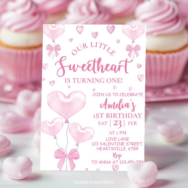 Little Sweetheart Valentine's Birthday Invitation (Creator Uploaded)