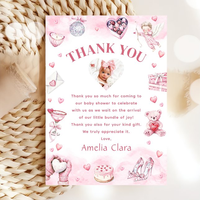Little Sweetheart Valentines Birthday Thank You Card (Creator Uploaded)