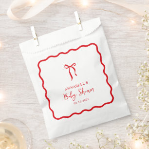 Little Sweetheart Valentine's Bow Girl Baby Shower Favour Bags