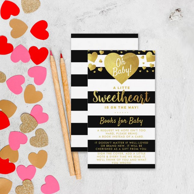 Little Sweetheart Valentine's Day Baby Shower Enclosure Card (Creator Uploaded)