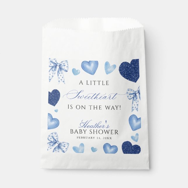 Little Sweetheart Valentines Day Baby Shower Favour Bags (Front)