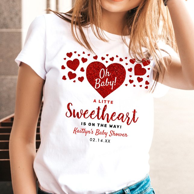 Little Sweetheart Valentine's Day Baby Shower T-Shirt (Creator Uploaded)
