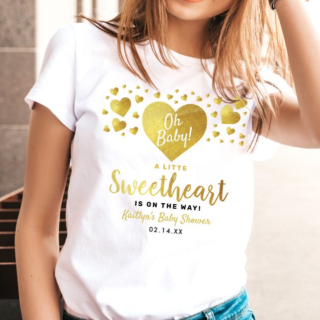 Little Sweetheart Valentine's Day Baby Shower T-Shirt (Creator Uploaded)